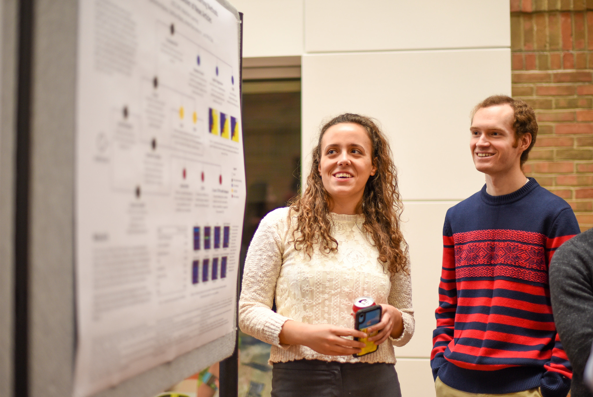 Students at the poster session